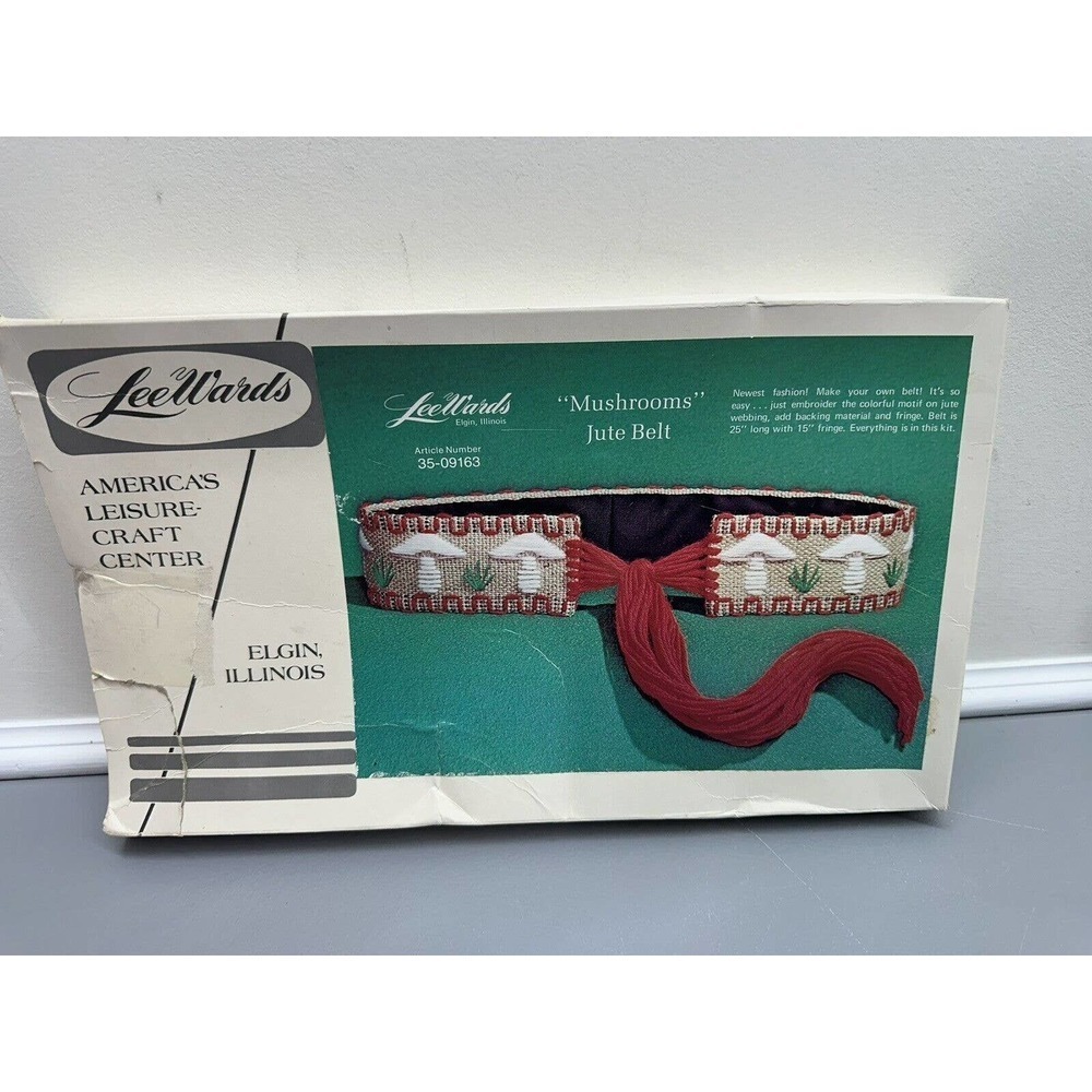Leewards‎ Mushroom Jute Belt Kit 35-09163 Americana Craft New Vtg 1972?